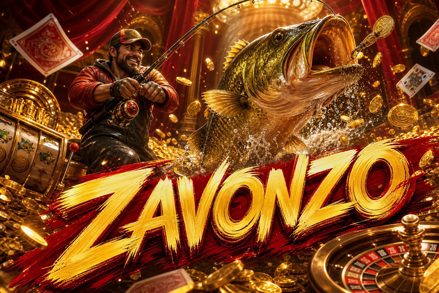 Beranda Wild Bandito di ZAVONZO menampilkan panel hadiah dan menu utama