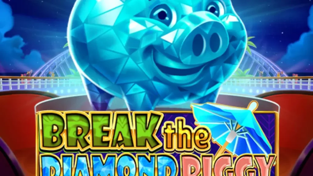 Tampilan visual slot Break the Diamond Piggy dengan tema kemewahan dan celengan babi berlian.