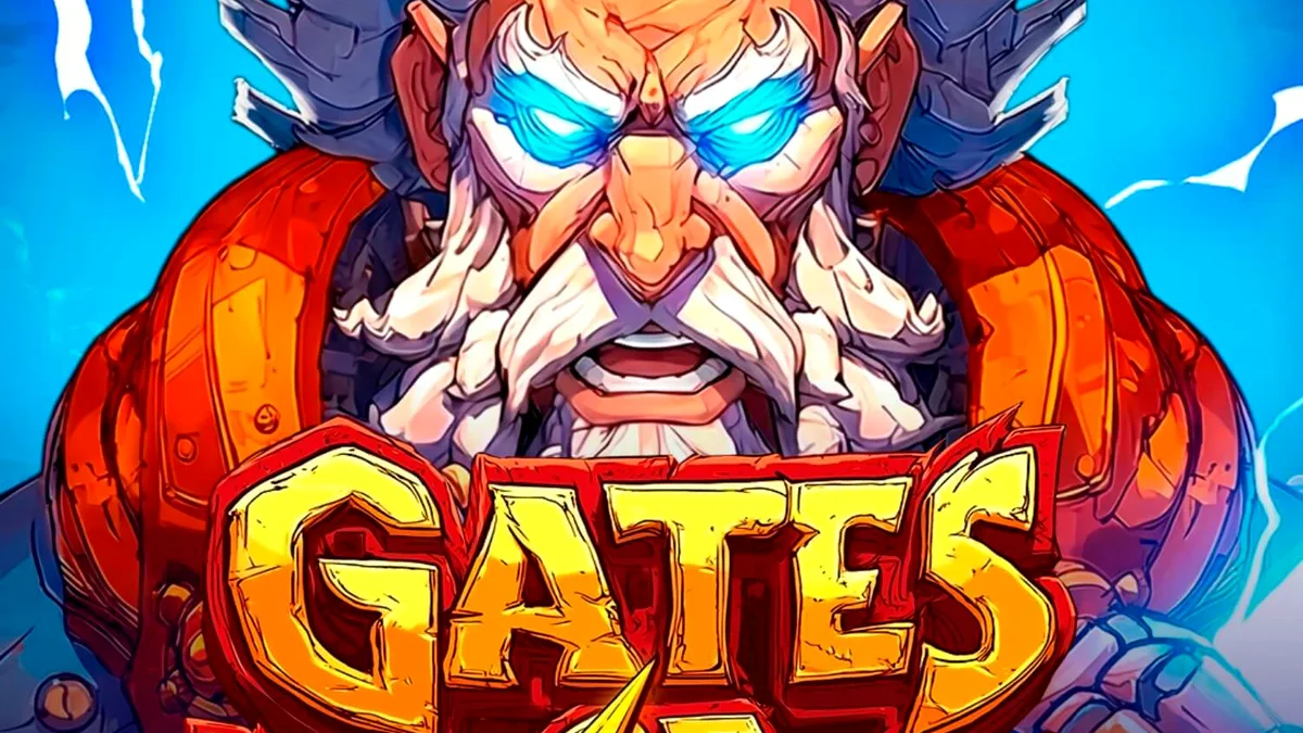 Tampilan visual slot Gates of Power dengan latar belakang Gunung Olympus dan Zeus