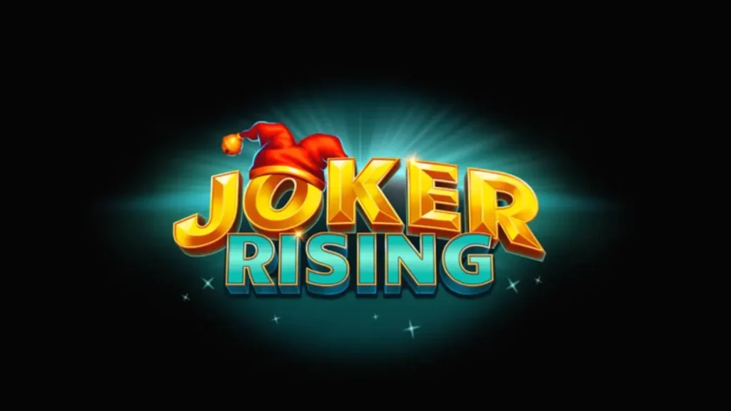 Joker Rising slot machine with neon fruit symbols and a female Joker character.
